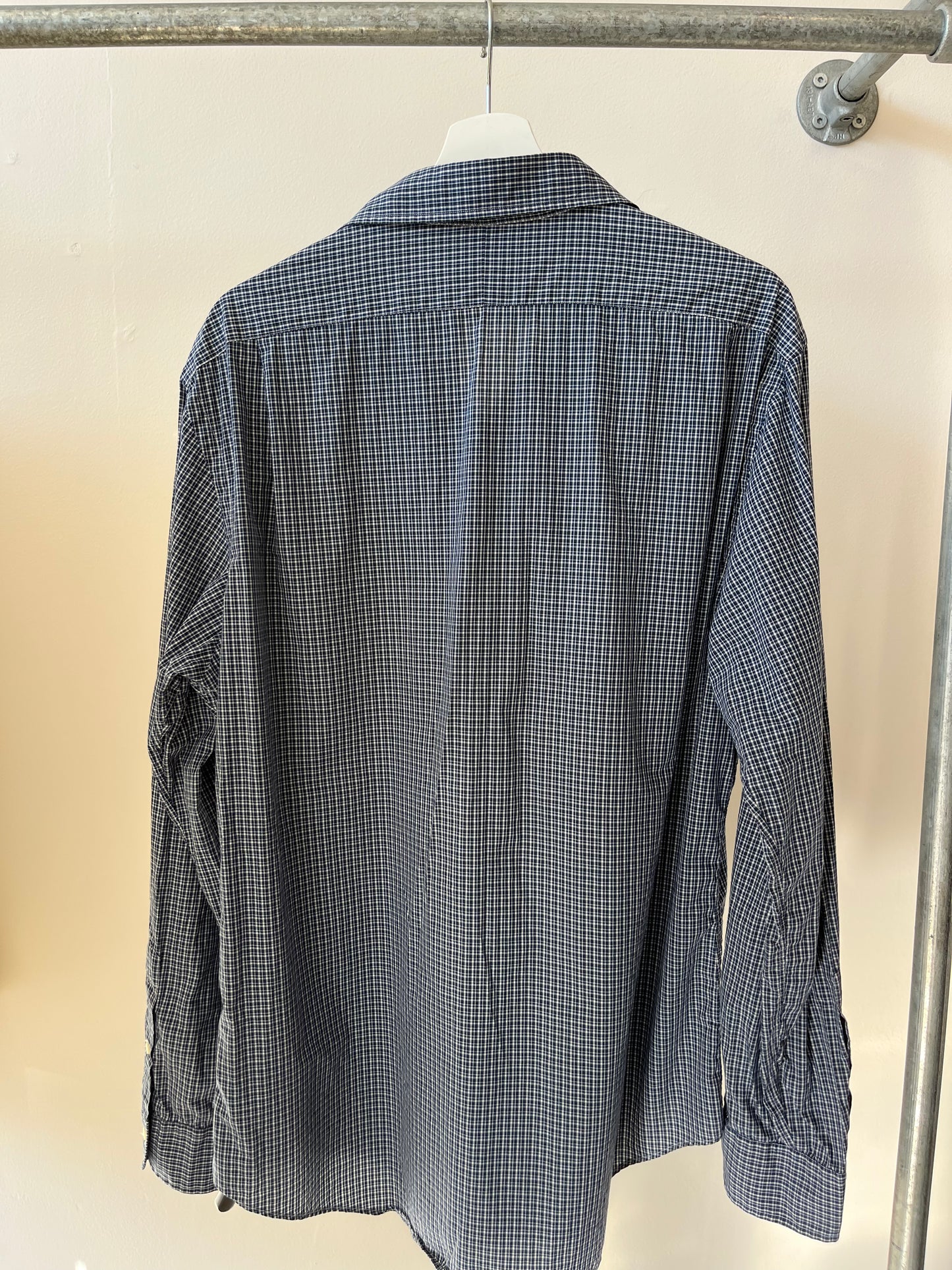 Polo Ralph Lauren Checkered Slim Fit Shirt Navy XL