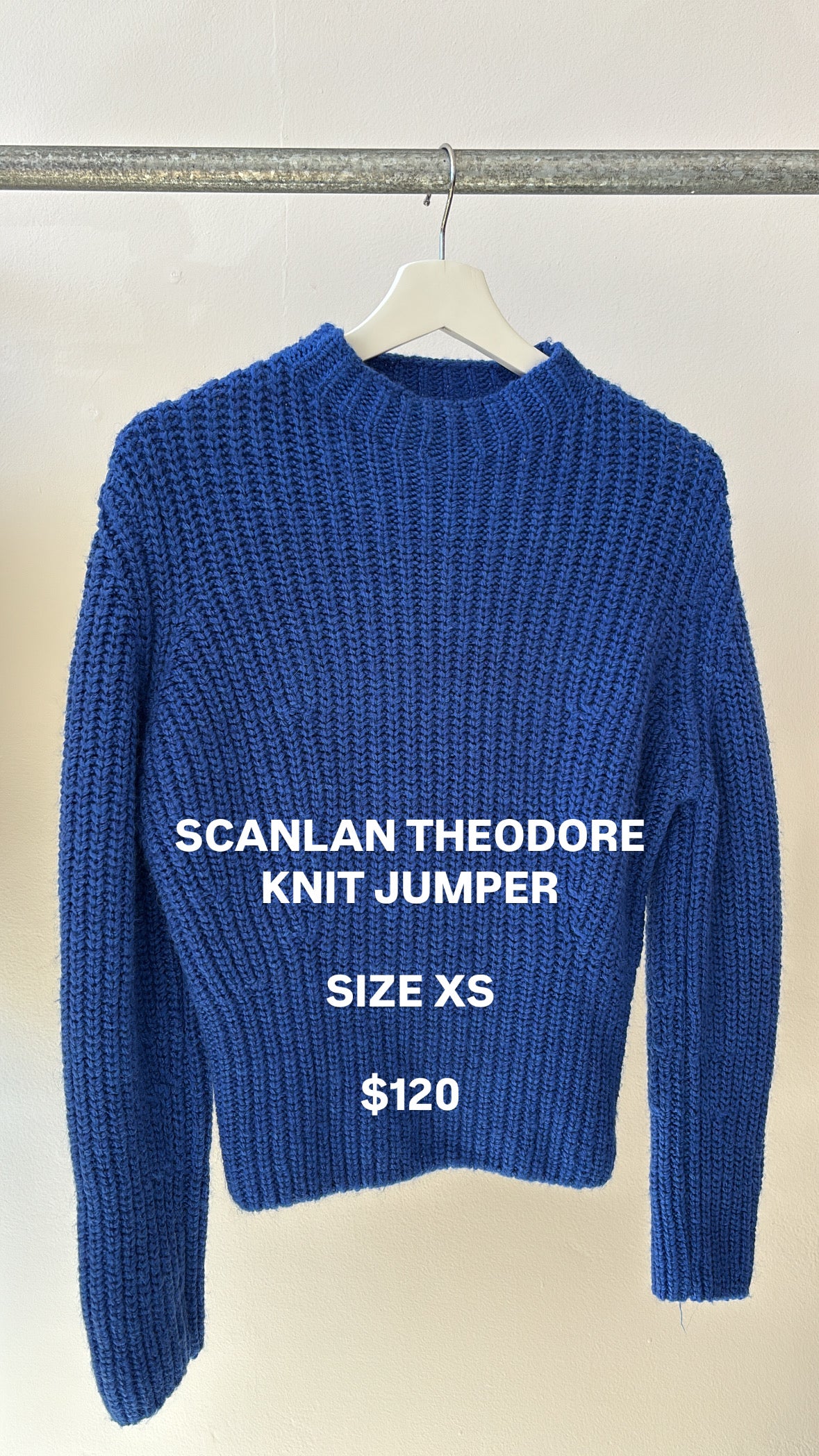 Scanlan Theodore Merino Wool Blend Knit Cobalt XS