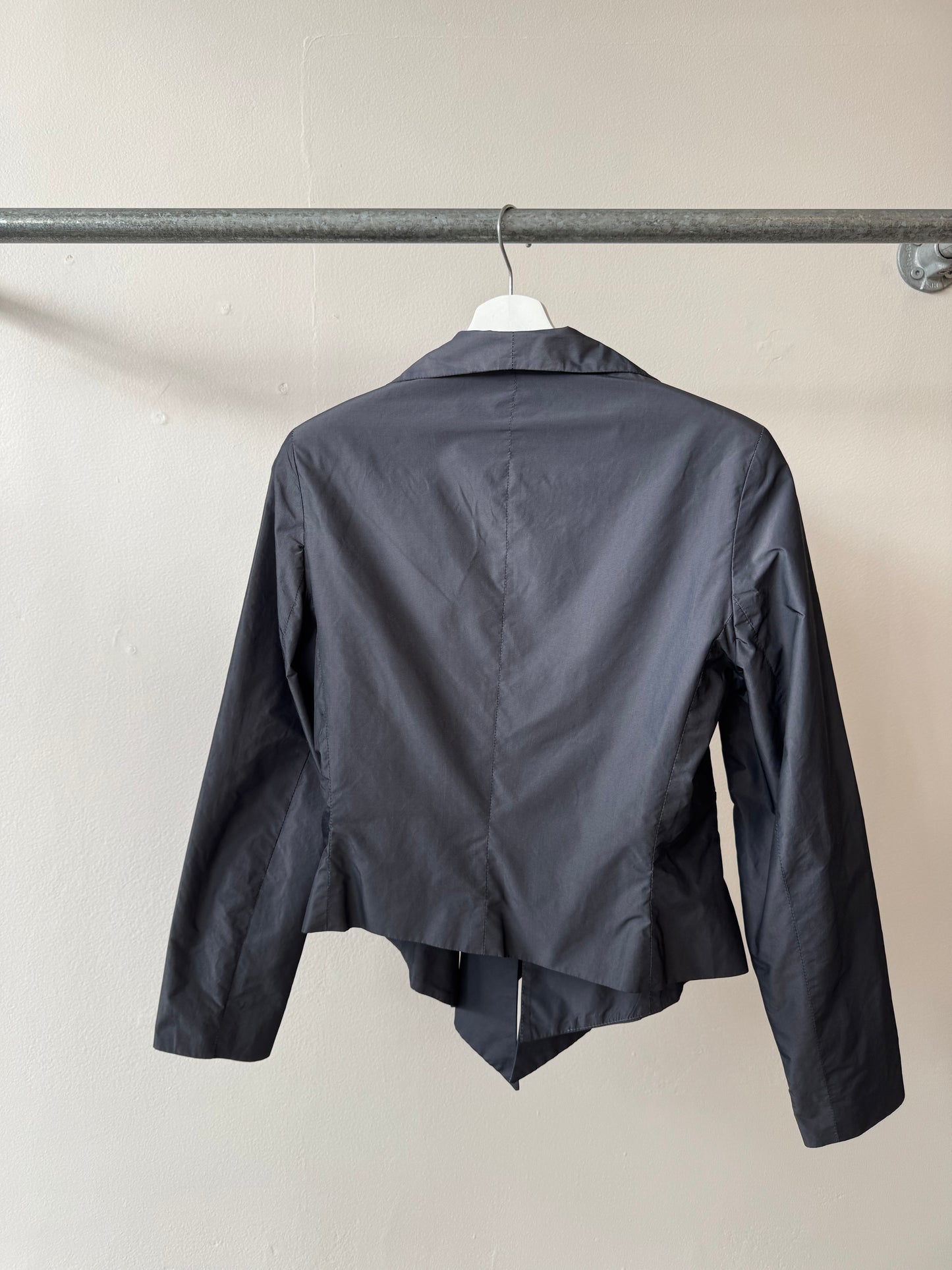 Vintage Carla Zampatti Tie Front Jacket Charcoal M