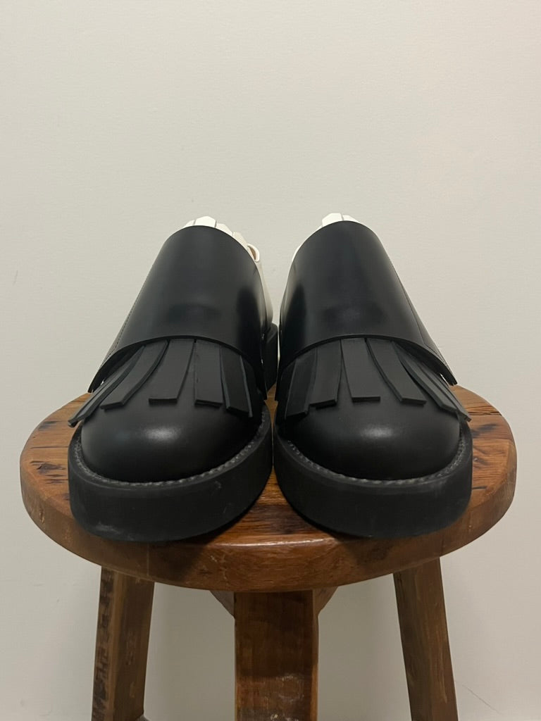 Marni Fringe Loafers B&W Made in Italy EU40