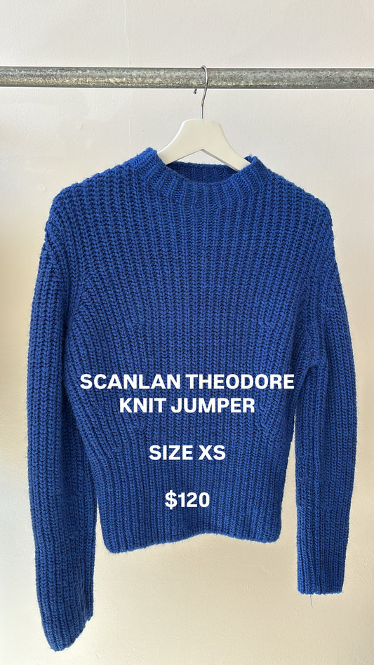 Scanlan Theodore Merino Wool Blend Knit Cobalt XS