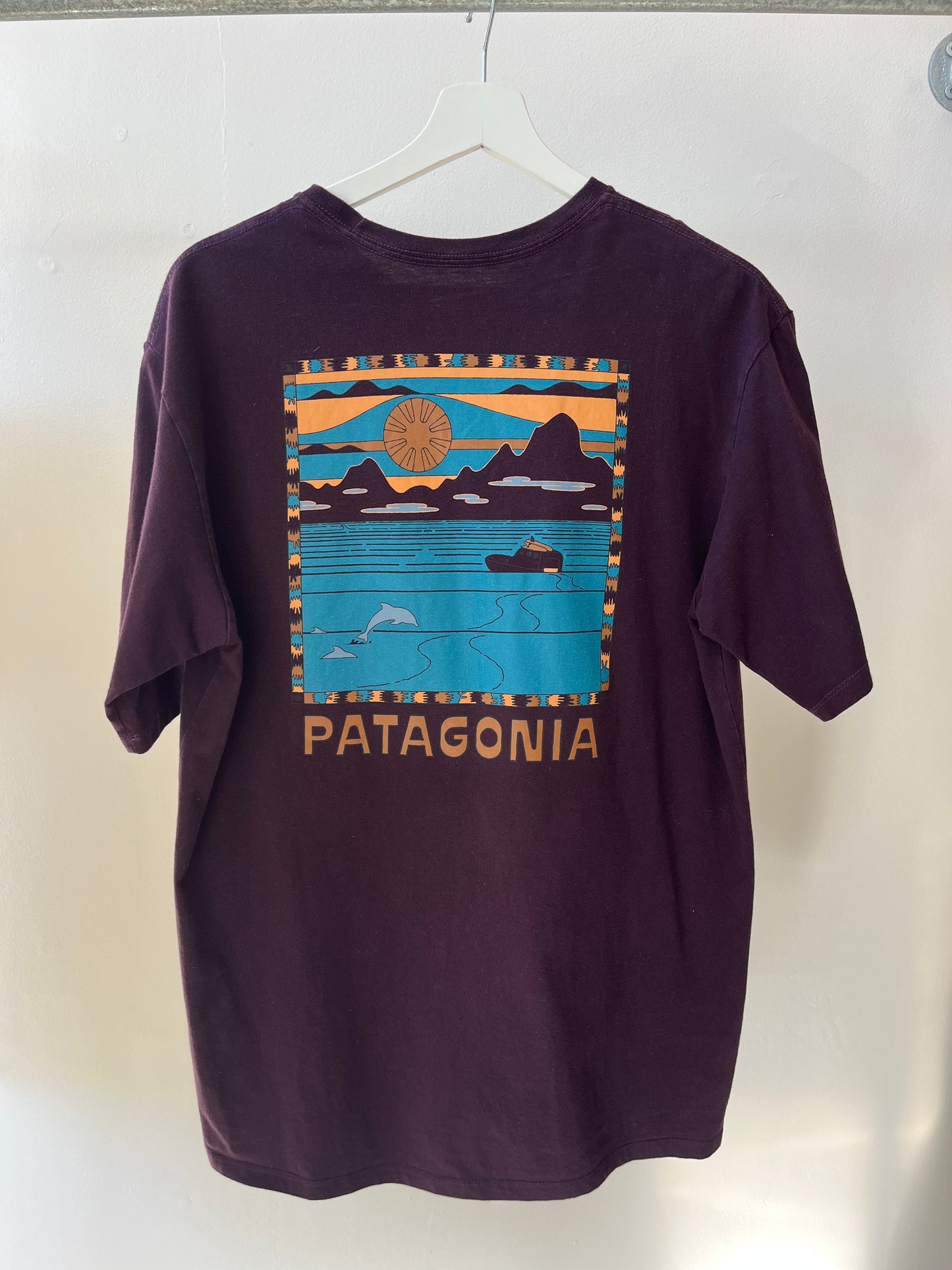 Patagonia Summit Swell Organic Tee Aubergine M