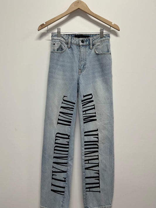 Alexander Wang Logo Jeans Mid Wash W24