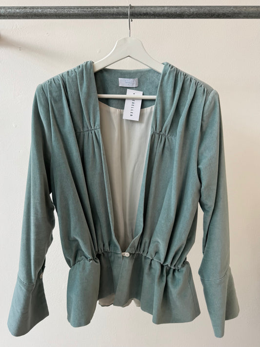 Flatiron Velvet Long Sleeve Top Mint M