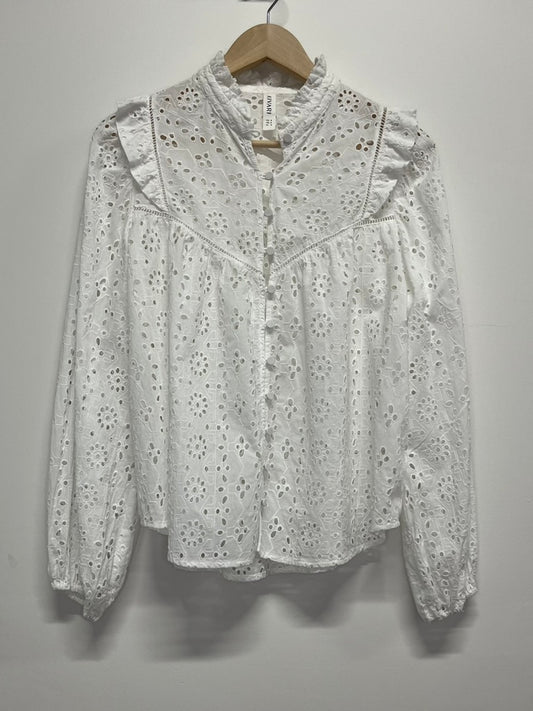 Kivari White Broderie Anglaise Blouse M