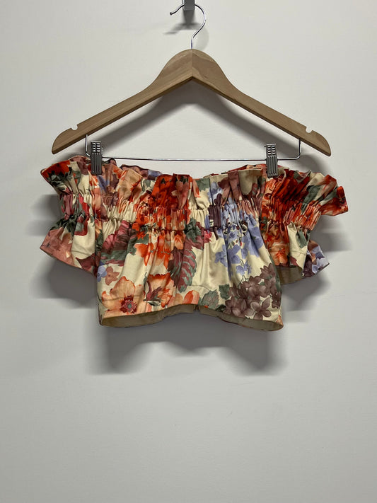 Alice McCall Shirred Off the Shoulder Floral XS