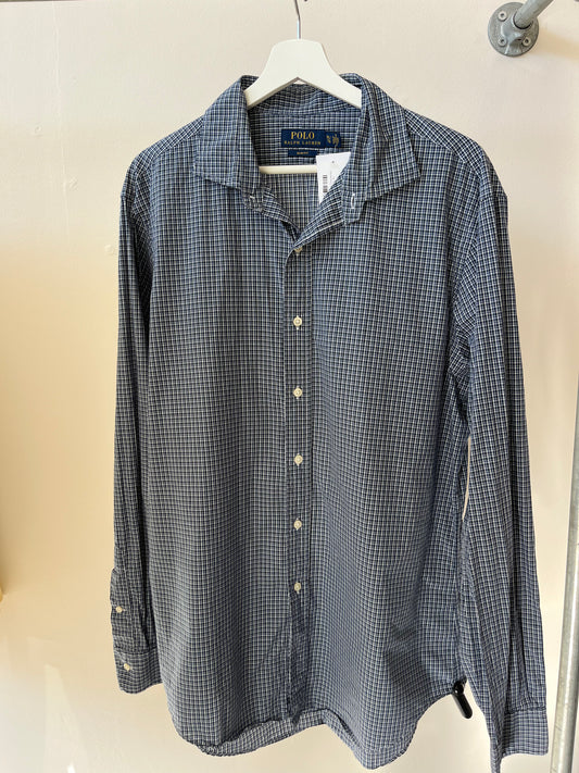 Polo Ralph Lauren Checkered Slim Fit Shirt Navy XL