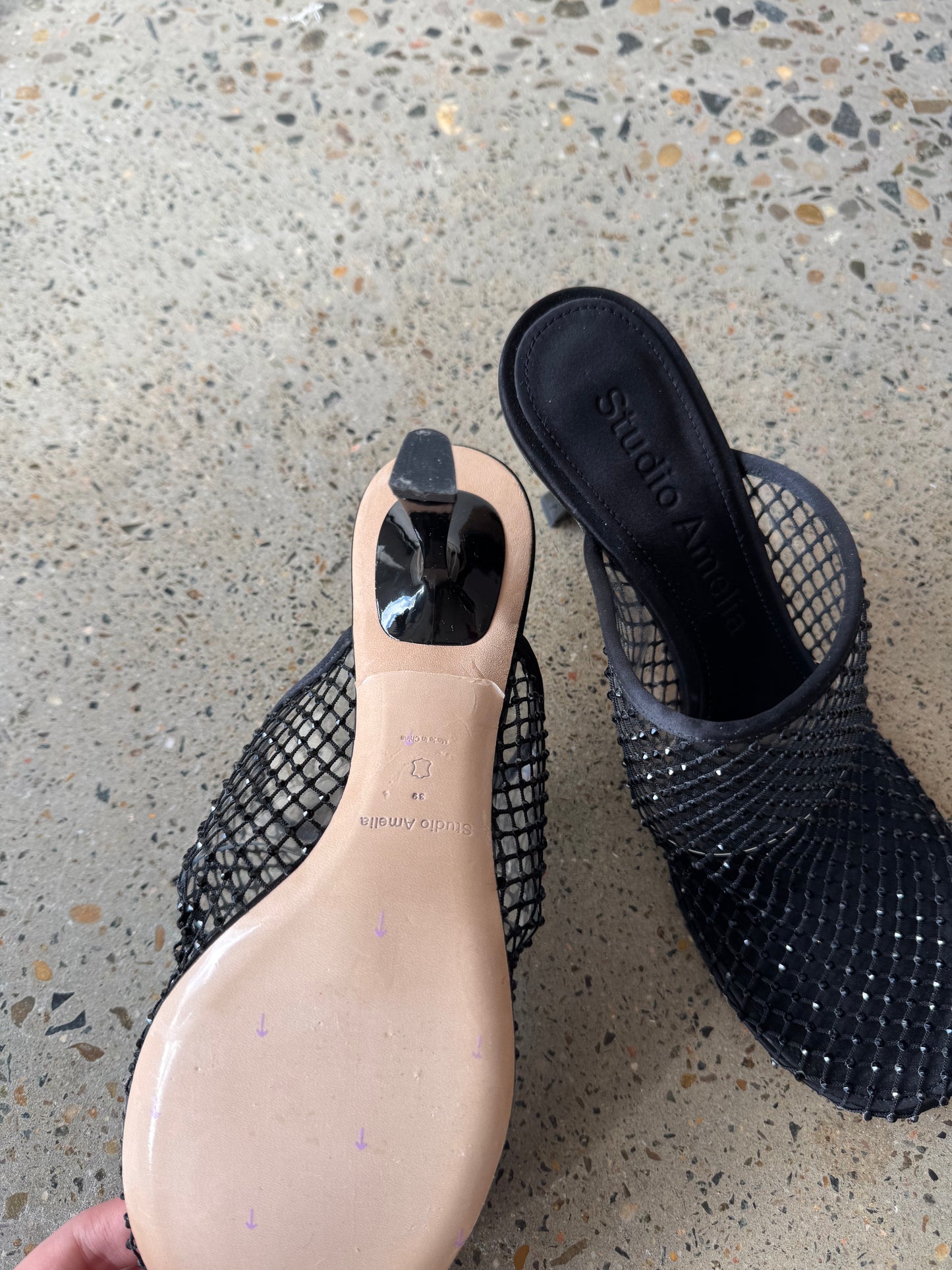 Studio Amelia Dolly Mules Black EU39